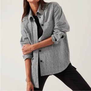 Sale! Textured Shirt Jacket Athleta M